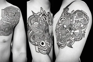Japoński smok tattoo idea