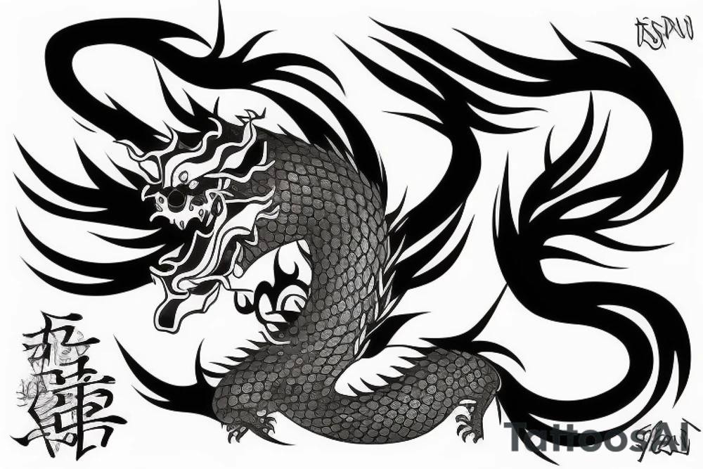 Japanese dragon tattoo idea