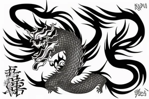 Japanese dragon tattoo idea