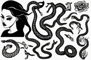 The girl with snakes instead of hair tattoo idea