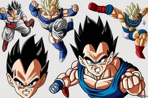 Vegeta fighting Goku tattoo idea
