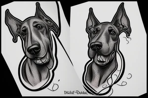 Angry Doberman tattoo idea