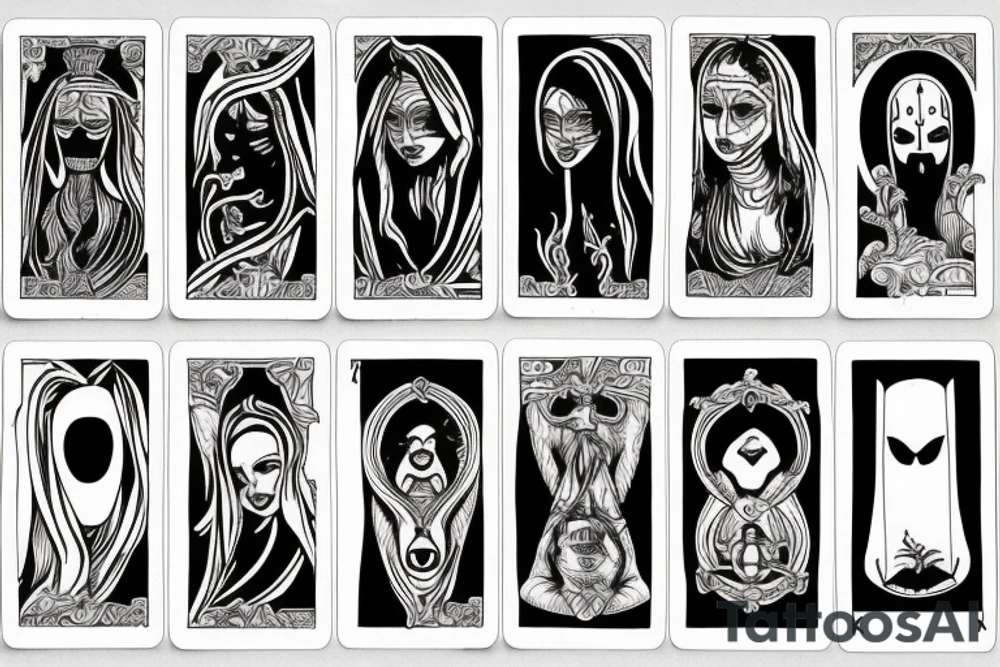 The high priecess tarot, but no face tattoo idea