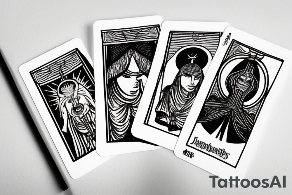The high priecess tarot, but no face tattoo idea