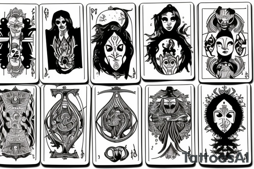 The high priecess tarot, but no face tattoo idea