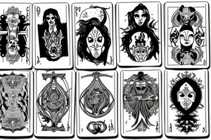 The high priecess tarot, but no face tattoo idea