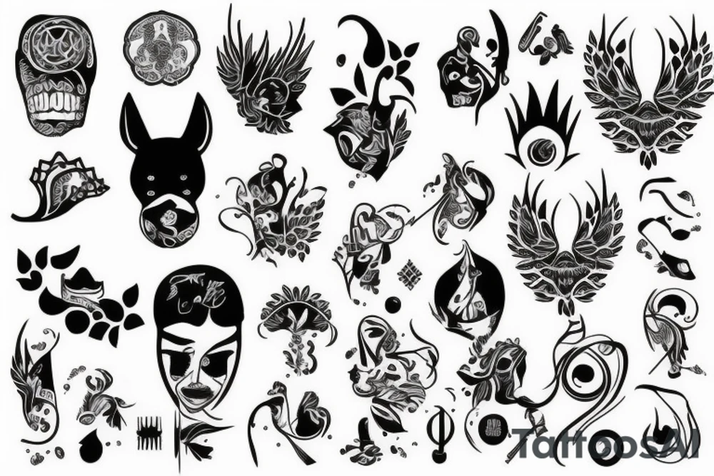 Kapłanka bez twarzy tattoo idea