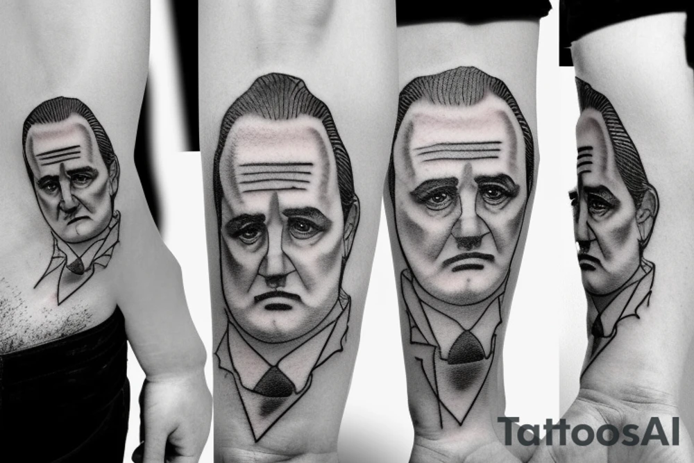 Don Vito Corleone minimalistic tattoo idea