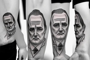 Don Vito Corleone minimalistic tattoo idea