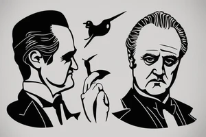 Don Vito Corleone minimalistic tattoo idea
