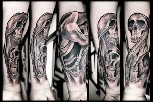 Dinosaur skeleton tattoo idea