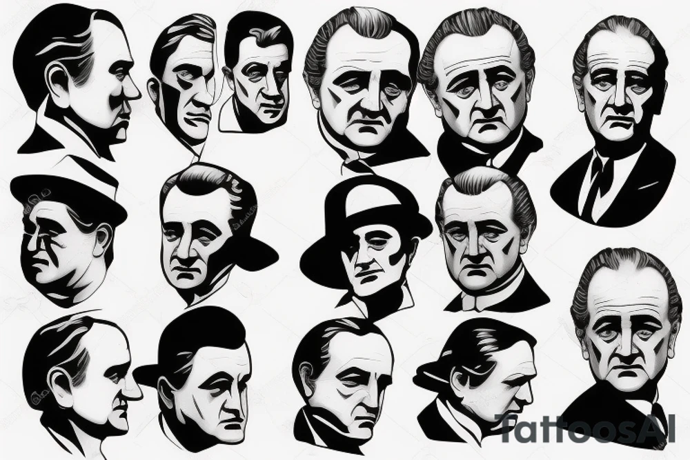 Don Vito Corleone portrait tattoo idea
