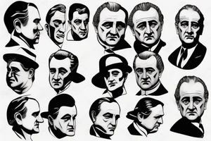 Don Vito Corleone portrait tattoo idea