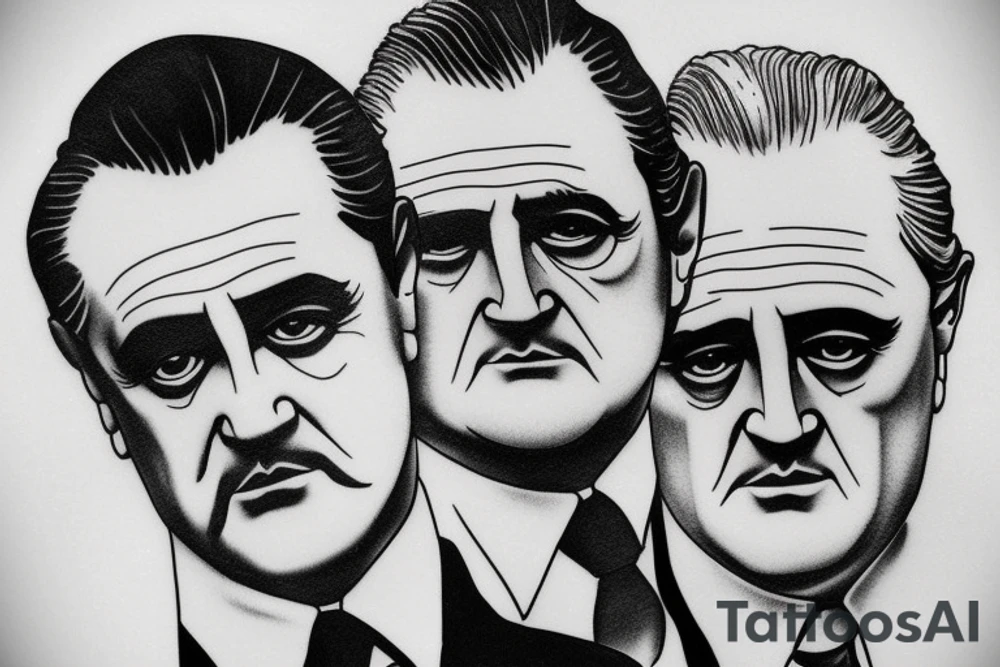 Don Vito Corleone portrait tattoo idea