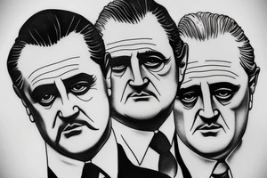 Don Vito Corleone portrait tattoo idea