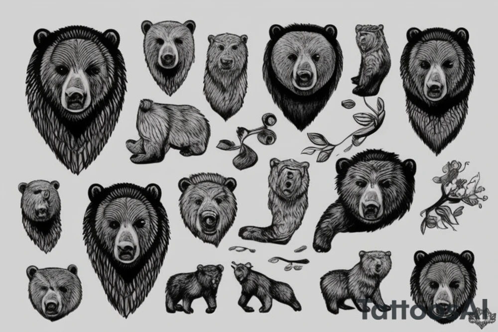 Slavic bear tattoo idea