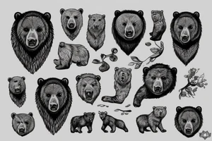 Slavic bear tattoo idea