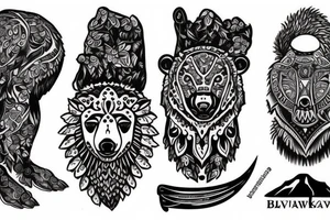 Slavic bear tattoo idea
