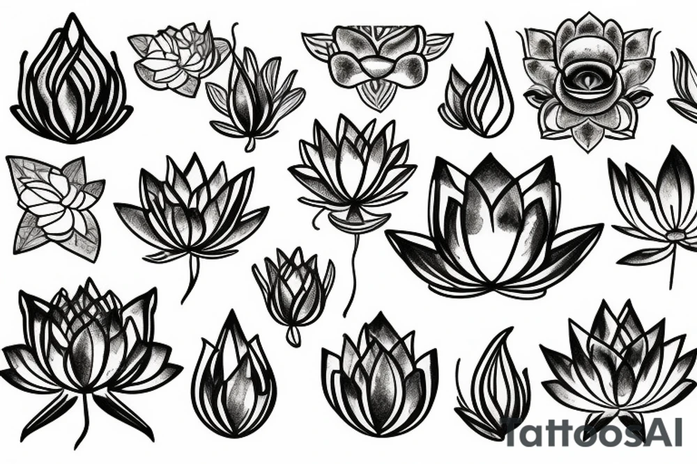 Lotus flower tattoo idea