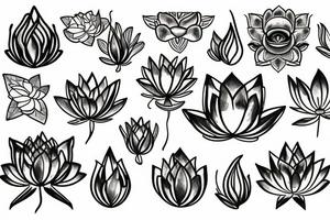 Lotus flower tattoo idea