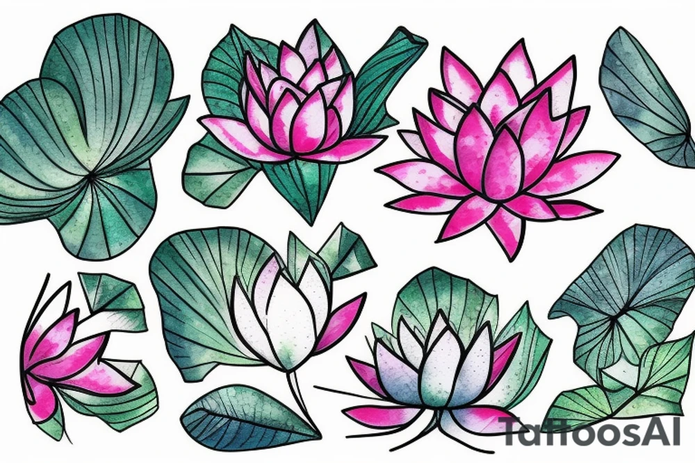 Lotus flower tattoo idea
