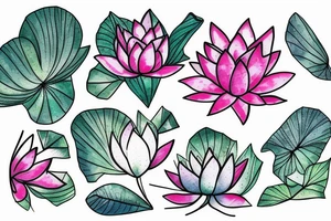 Lotus flower tattoo idea