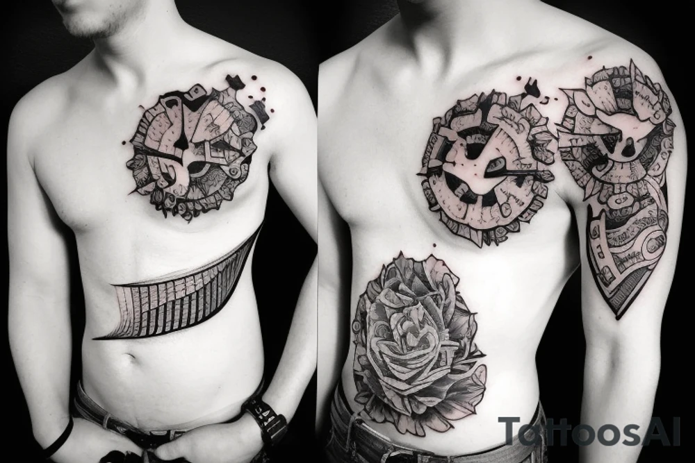 Create a tattoo for 5 friends who are basically brothers. They have nothing in common and no common interest between any of them tattoo idea