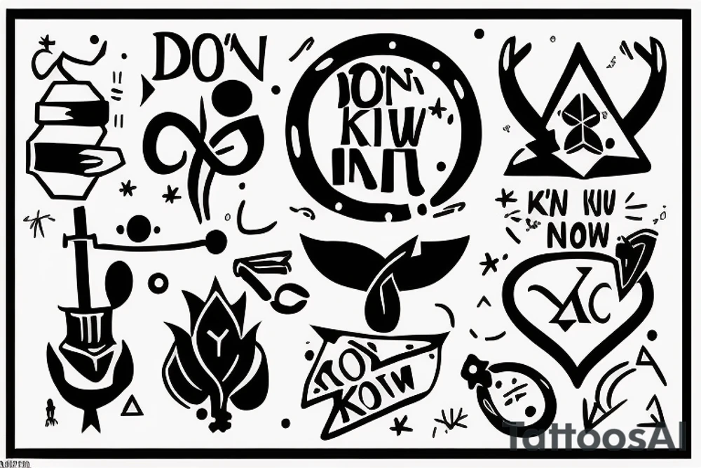 Something that symbolizes the phrase I don’t know why and I don’t know why tattoo idea