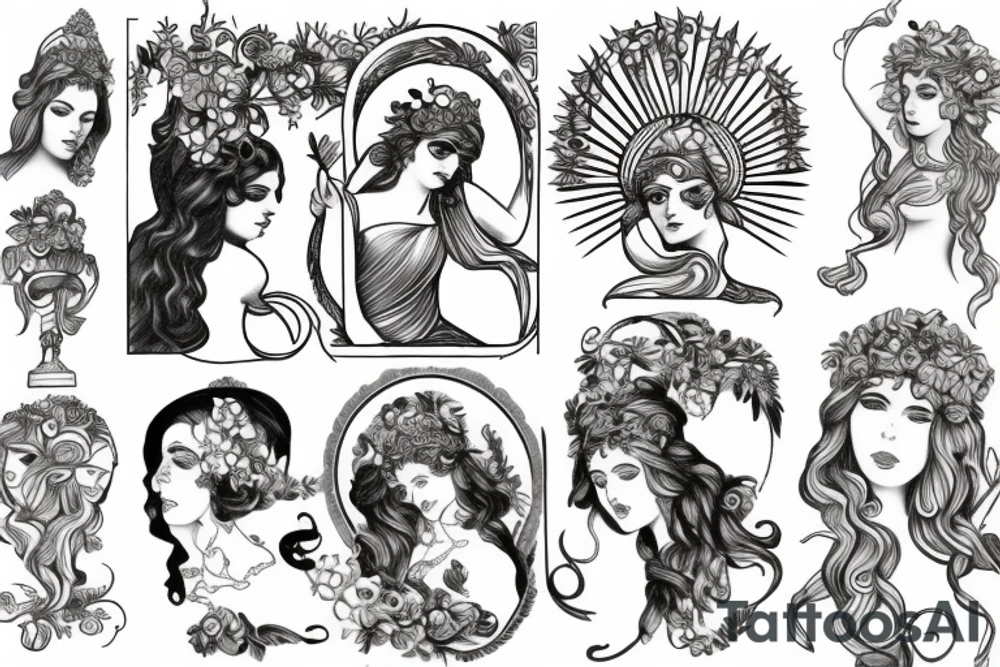 Greek goddess tattoo idea