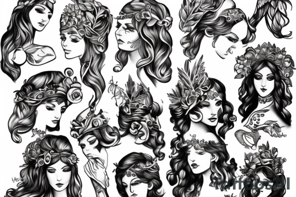 Greek goddess who is powerful tattoo idea