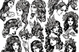 Greek goddess who is powerful tattoo idea