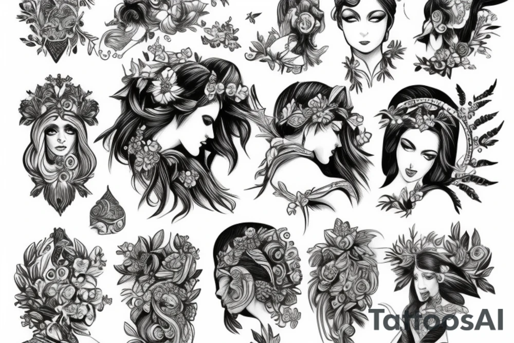 Greek goddess who is powerful tattoo idea