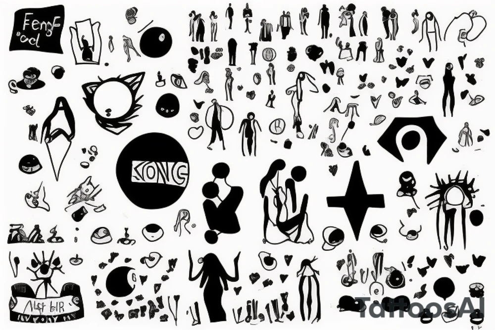Feeling alone in a crowded place tattoo idea