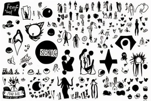 Feeling alone in a crowded place tattoo idea