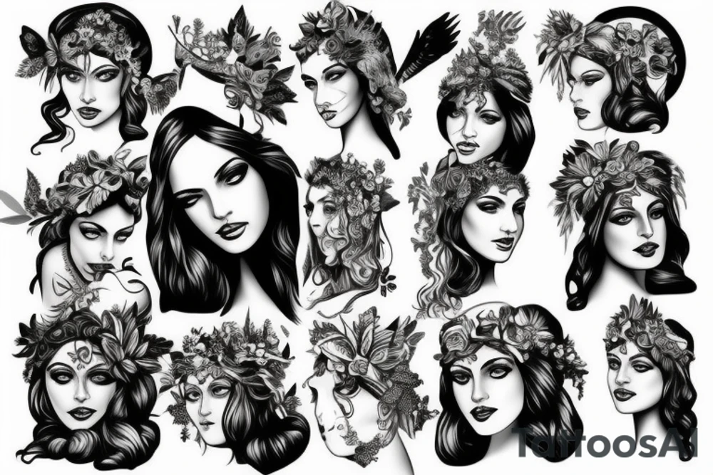 Greek goddess who is powerful tattoo idea