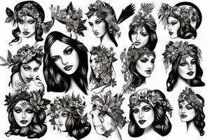 Greek goddess who is powerful tattoo idea