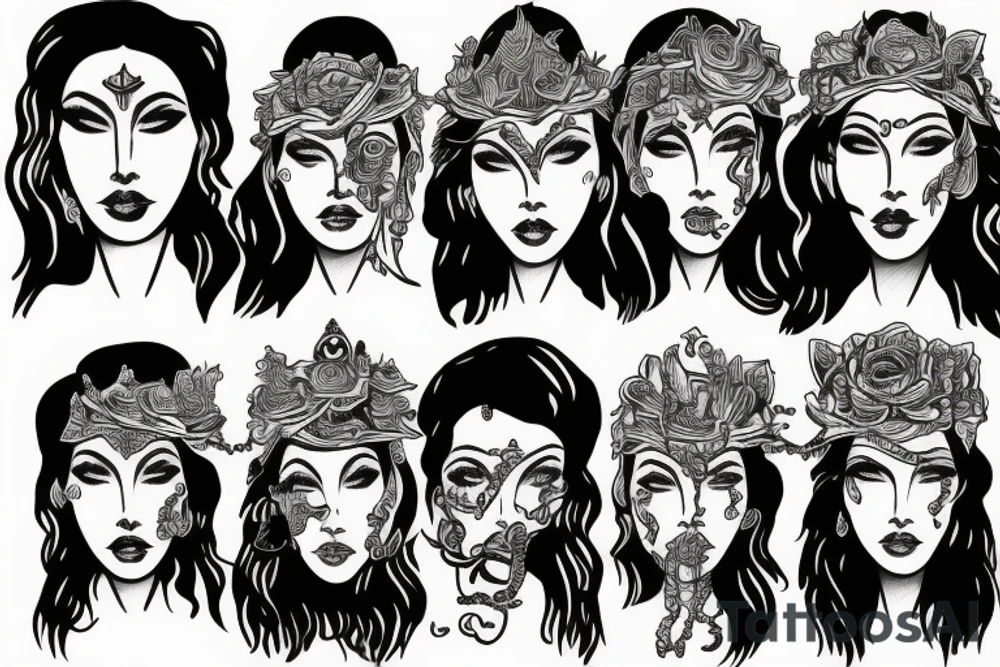 Powerful and resilient woman goddess tattoo idea