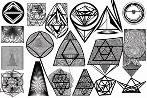 Sacred geometry mountains tattoo idea