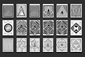 Sacred geometry mountains tattoo idea
