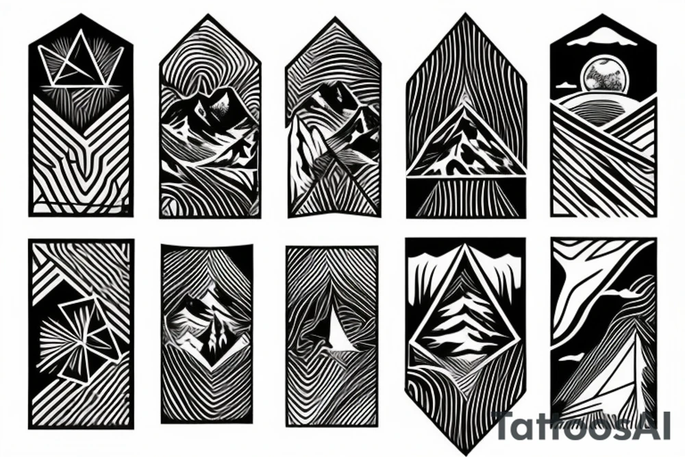 mountains tattoo idea