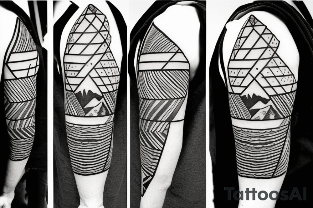 mountains and Colorado flag tattoo idea
