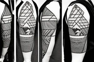mountains and Colorado flag tattoo idea