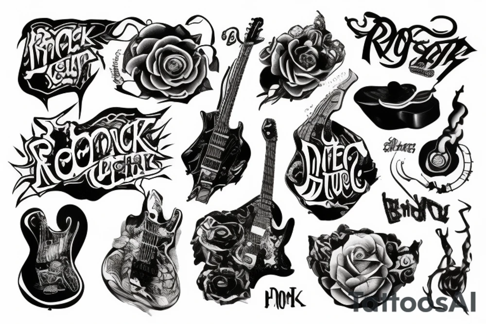 Rock music tattoo idea