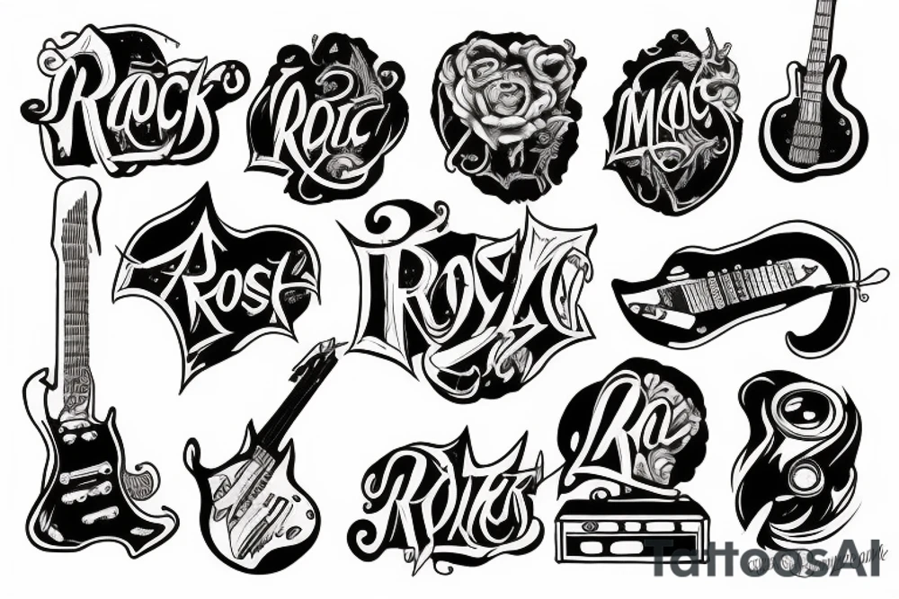 Rock music tattoo idea