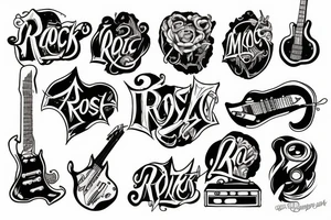 Rock music tattoo idea