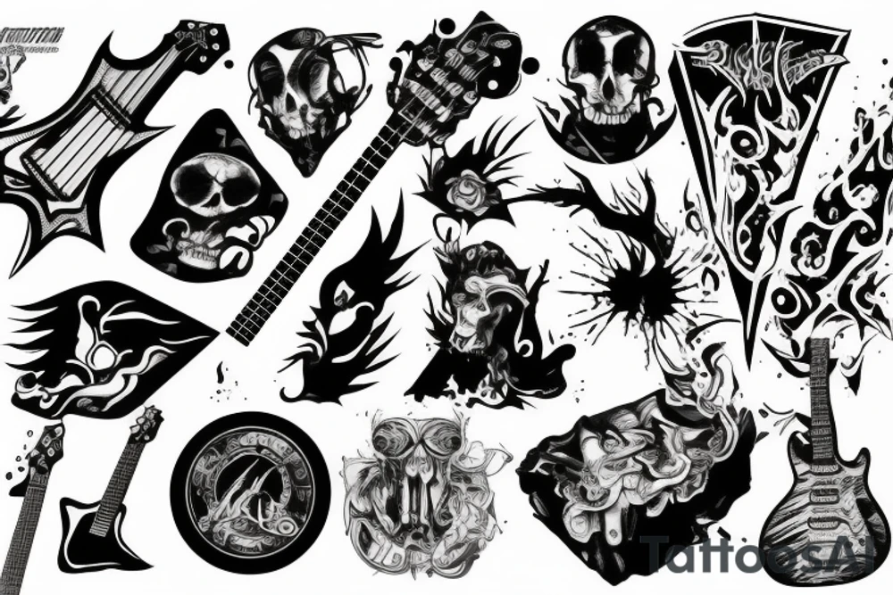 Rock music tattoo idea