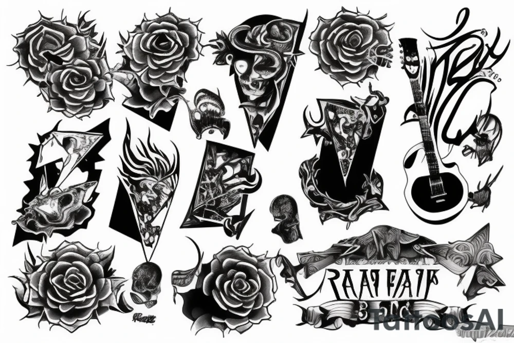 Rock music tattoo idea