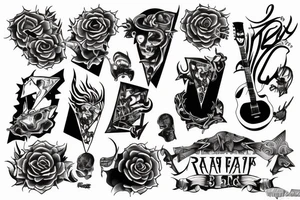 Rock music tattoo idea