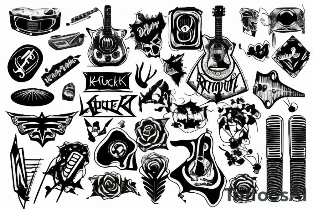 Rock music tattoo idea