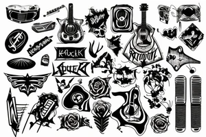 Rock music tattoo idea